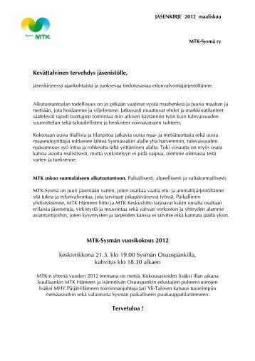 uusin jÃ¤senkirje 2012 maaliskuu.pdf - MTK