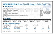 NORTH SAILS Mumm 30 Quick Reference Tuning Guide