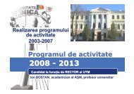 Programul de activitate a Rectorului UTM Ã®n perioada 2008-2013.