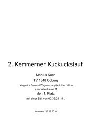 2. Kemmerner Kuckuckslauf - SC Kemmern