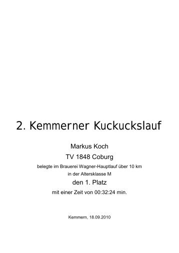 2. Kemmerner Kuckuckslauf - SC Kemmern