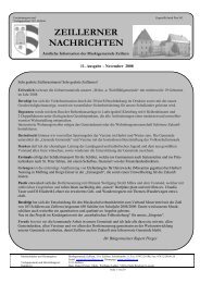 ZEILLERNER NACHRICHTEN - Marktgemeinde Zeillern