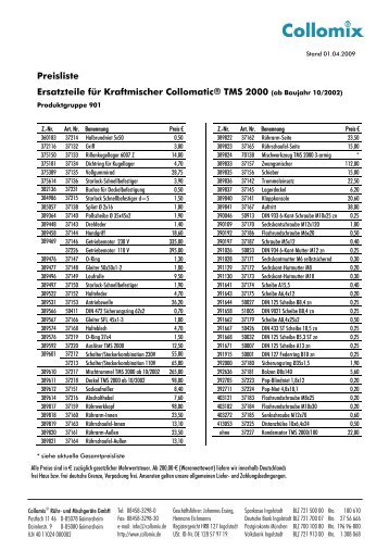 Kompaktmischer Collomatic ® TMS 2000 - Collomix