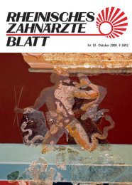 Rheinisches ZahnÃ¤rzteblatt 10/2008 - ZahnÃ¤rztekammer Nordrhein