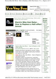 Electric Bike Hub Motor - How to Replace a Hall-effect Sensor - JoBike