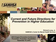 Current & Future Directions for Prevention in Higher Education