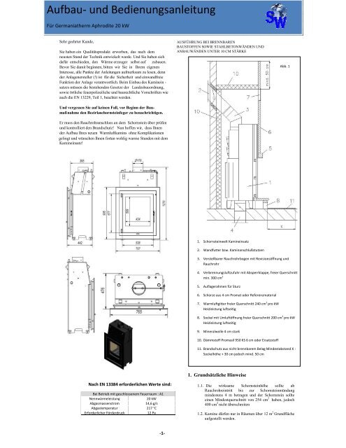 Aufbauanleitung Aphrodite (Pdf) - WasserfÃ¼hrende KamineinsÃ¤tze ...