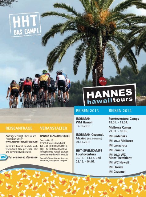 Hannes Hawaii Tours - CAMPS 2013/14