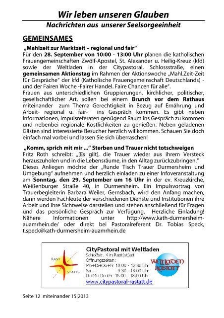 Pfarrbrief Nr. 2013-15 - Kath-Rastatt