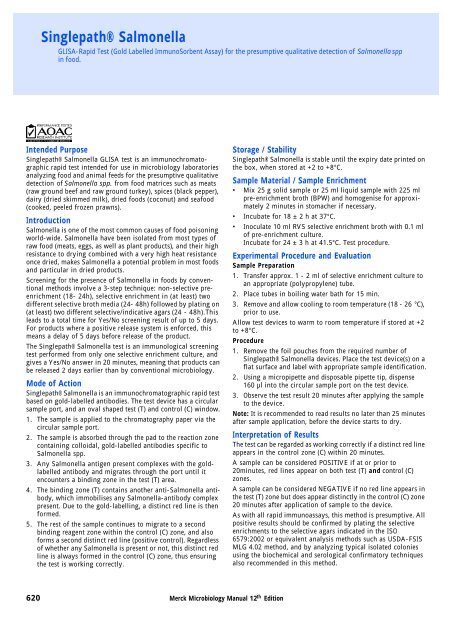 Singlepath® Salmonella - mibius