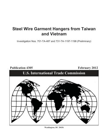 Steel Wire Garment Hangers from Taiwan;Investigation No ... - USITC