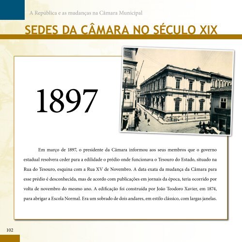 cÃ¢mara municipal de sÃ£o paulo: 450 anos de histÃ³ria - Governo do ...