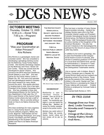 DCGS News - RootsWeb