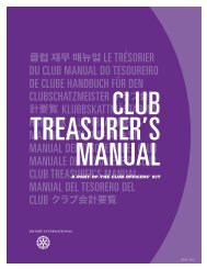 Manual do Tesoureiro de Clube - Rotary International