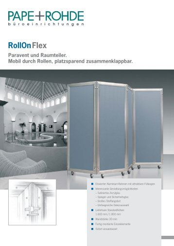 Prospekt Stellwand RollOnFlex - Pape+Rohde