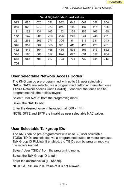 Contents Contents - RELM Wireless