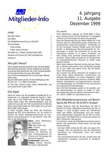 4. Jahrgang - Dezember 1999 - EuropÃ¤ische Gesellschaft fÃ¼r ...