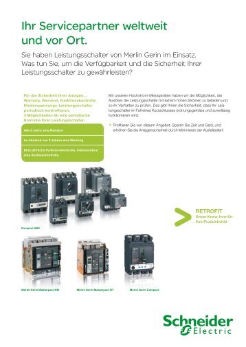 Ihr Servicepartner weltweit und vor Ort. - Schneider Electric