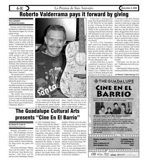 The 5 DE DICIEMBRE 2010 - La Prensa De San Antonio