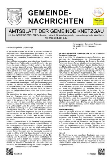 GEMEINDE- NACHRICHTEN - Knetzgau