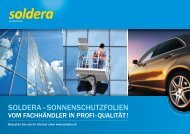 SOLDERA SONNENSCHUTZFOLIEN - Schweizer Ausgabe