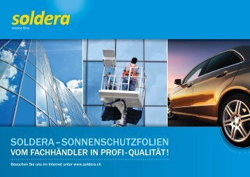 SOLDERA SONNENSCHUTZFOLIEN - Schweizer Ausgabe