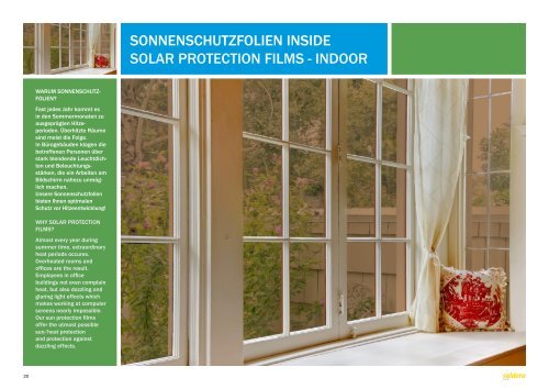 SOLDERA SONNENSCHUTZFOLIEN - Schweizer Ausgabe