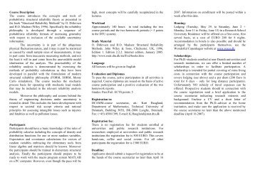 Course Description - Technical University of Denmark