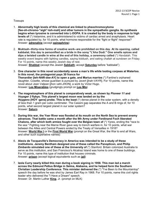 SCOP3 Round 01.pdf - High School Quizbowl Packet Archive