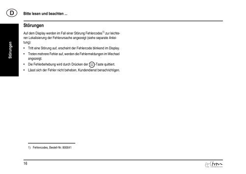 GEBRAUCHSANWEISUNG OPERATING INSTRUCTIONS