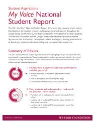 My Voice National Student Report - Pearson Foundation