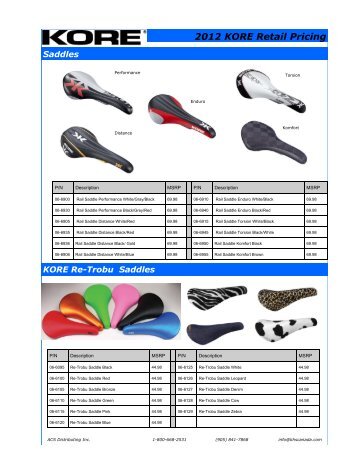 2012 KORE Retail Pricing - KHS