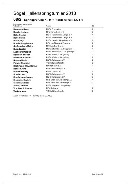 01/1. - Turnierdienst Brinkmann