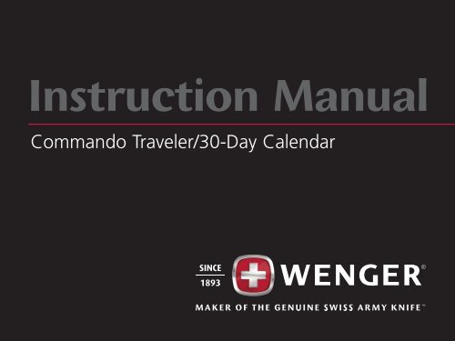 Commando Traveler / 30 Day Calendar - Wenger