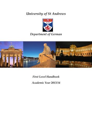 Level 1000 German Handbook 2013/14 - University of St Andrews