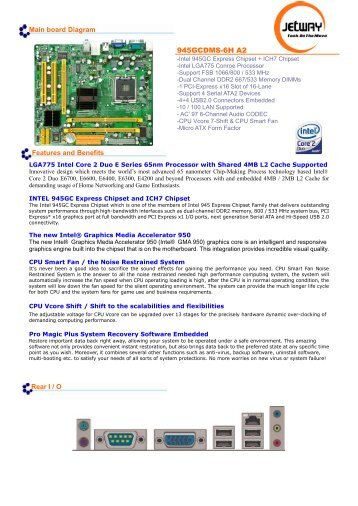 Main board Diagram - Jetway Computer