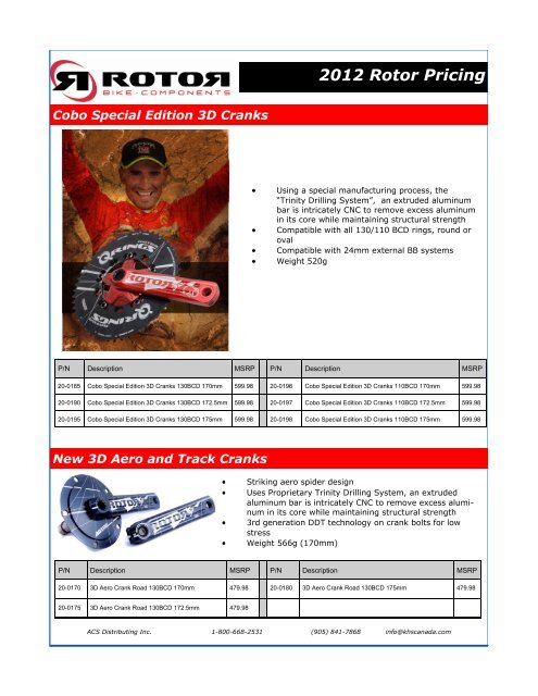 2012 Rotor Pricing - KHS