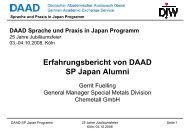 Erfahrungsbericht von DAAD SP Japan Alumni - Sprache und Praxis ...