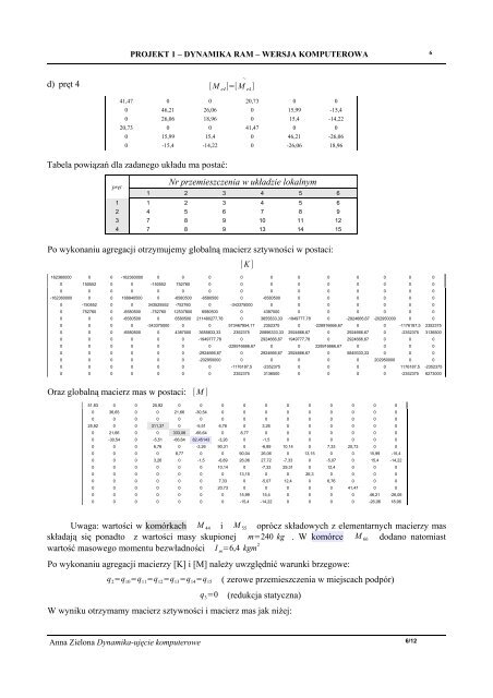 Dynamika - wersja komputerowa 16