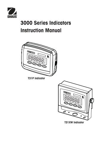 3000 Series Indicators Instruction Manual - MaRCo