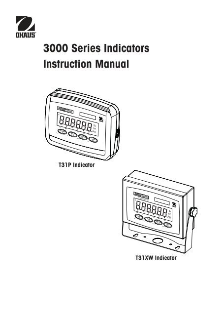 3000 Series Indicators Instruction Manual - MaRCo