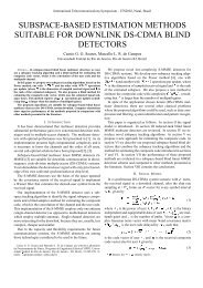 subspace-based estimation methods suitable for downlink ... - UFRJ