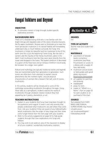 4.1 Fungal Folklore and Beyond