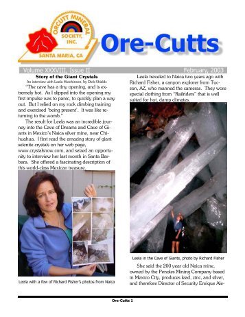 Story of the Giant Crystals - Orcutt Mineral Society