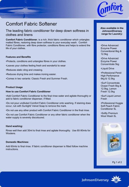 Comfort Fabric Softener