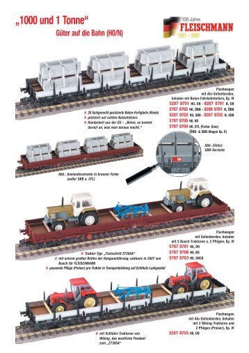 â1000 und 1 Tonneâ GÃ¼ter auf die Bahn (H0/N) - Fleischmann-HO