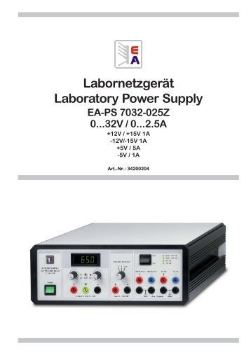 Labornetzgerät Laboratory Power Supply - EA-Elektro Automatik