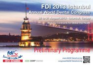 Preliminary Programme - FDI World Dental Federation