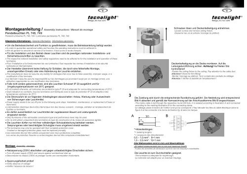 Montageanleitung (*.pdf) - tecnolight Leuchten GmbH