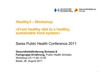 Ursel Broesskamp-Stone - Swiss Public Health Conference 2011